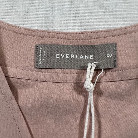 Everlane Washable Silk Wrap Top in Rose Size 00 NEW! - Picture 6 of 9